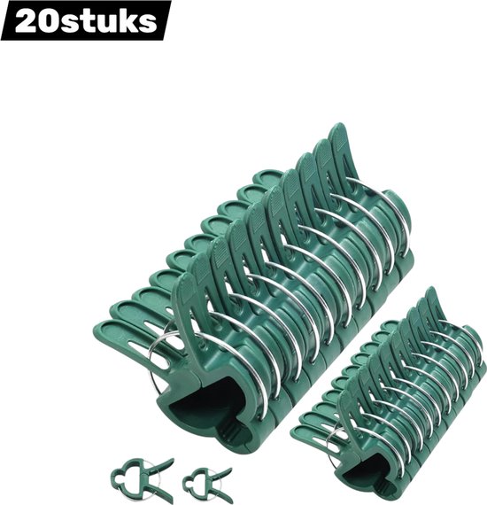 20 Stück Pflanzenclips Stützclips Für Pflanzen Und Kletterpflanzen Weiches Gartenbindematerial Für Stängel Und Zweige Gartenzubehör 10 Große X 10