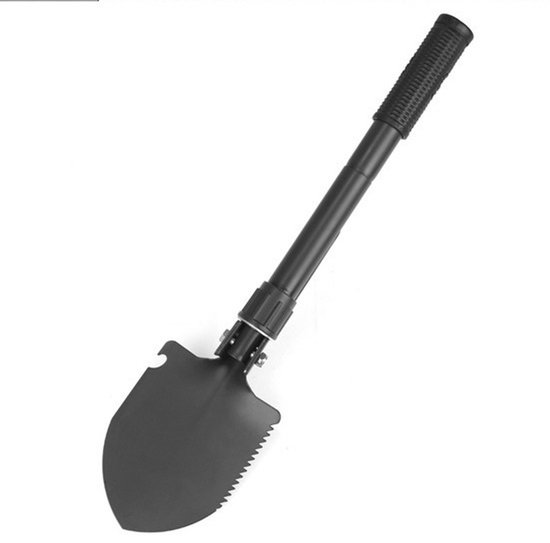 Klapphacke 41,5 Cm Langes, Faltbares Grabwerkzeug Mit Tragetasche Robuste, Gezahnte Kante Für Camping, Wandern, Gartenarbeit, Angeln Und Notfälle