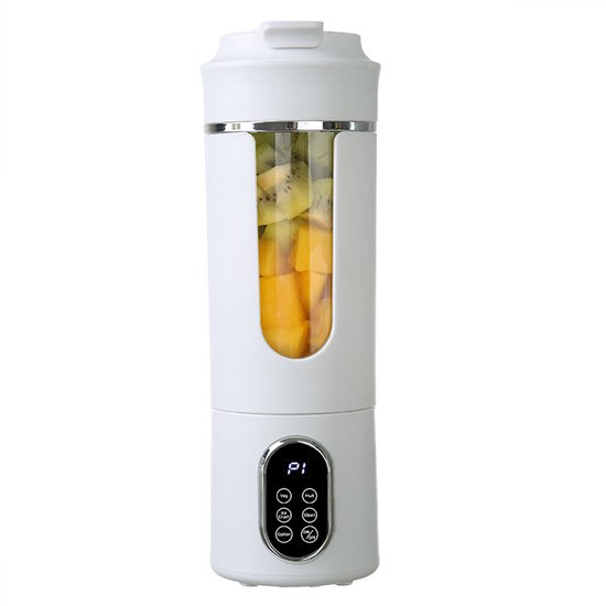 Kabelloser Standmixer Mini Smoothie Maker Usb Aufladbarer Smoothie Becher 530 Ml 12 Edelstahlklingen Eiscrusher 4 Programme Beige