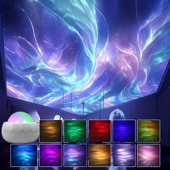 Galaxy Kristallkugel Projektor Sternennachtlampe Mit Nordlichtern, Nebel Und Sternenprojektionen, Tischlampe Für Schlafzimmer, Spielzimmer Und Pa