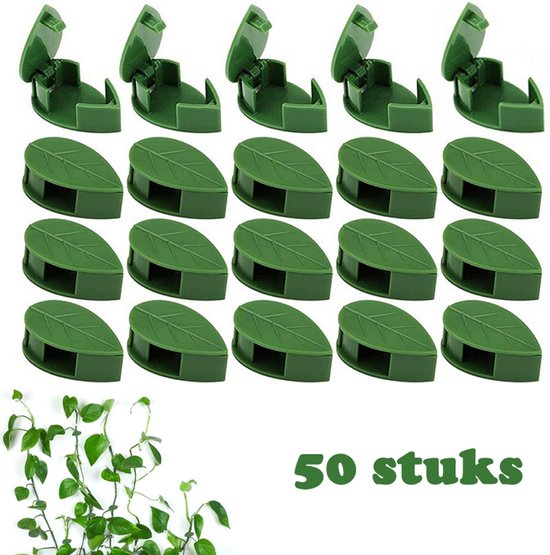 50 Pflanzenclips Selbstklebend Pflanzenstützen Blattform Wiederverwendbar Zum Anbinden Gartenclips Kletterpflanzenclips Für Gärten, Pflanzen, Kle