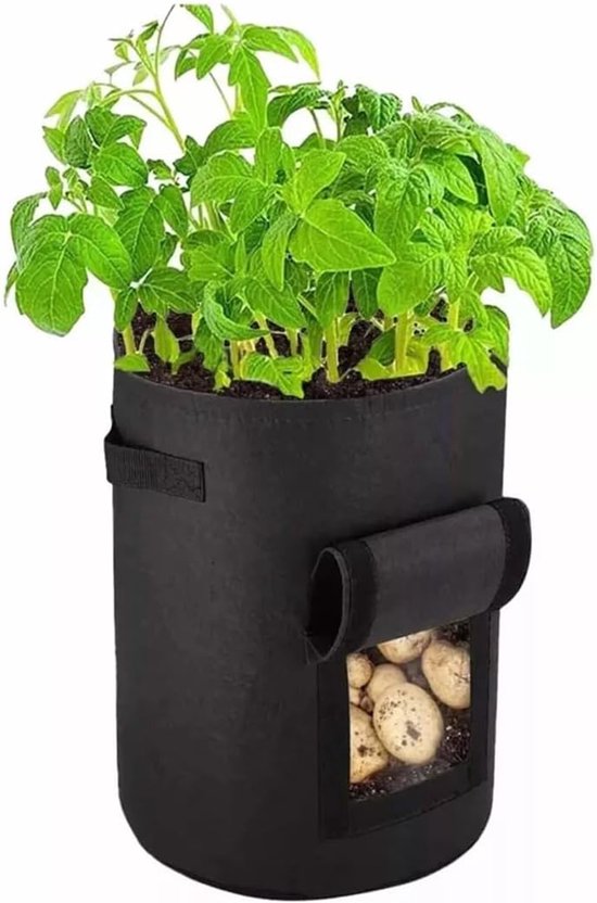 Kartoffelpflanzsäcke / Pflanzsäcke Aus Stoff Atmungsaktive Pflanzsäcke Für Tomaten, Gemüse Und Obst Ausgestattet Mit Griffen Und Zugangsklappe (2