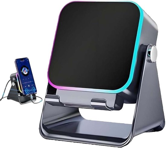 Kabelloser 5 In 1 Bluetooth Lautsprecher Mit Induktionssensor, Verstellbarer Handyhalterung, Wiederaufladbarem Lautsprecher (3500 Mah) Mit Stereo