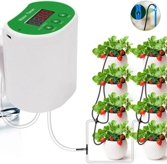 Automatisches Bewässerungssystem Tropfer Automatisches Tropfbewässerungssystem Intelligenter Timer Präzise Tropfbewässerung 2000 Mah 8 Tropfer &