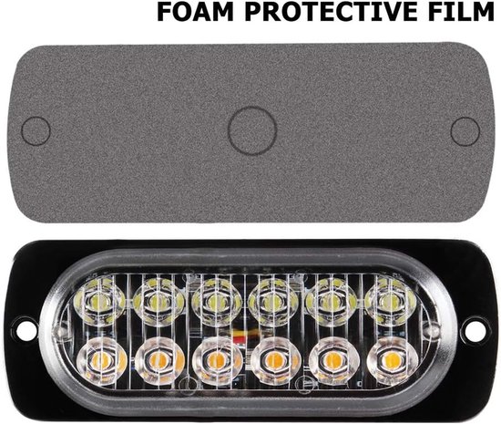 Für Ultraflache 4x12 Led Blitzleuchten, Warnleuchten, Notbeleuchtungsleisten, Autolichter, Automatische Blitzleuchten, Universell Für 12 24v, Aut