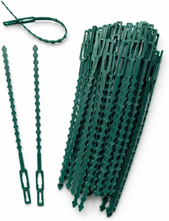30 Verstellbare Pflanzenbinder (23 Cm) Wiederverwendbare Binder, Für Pflanzen Und Den Gemüsegarten Grünes Stützband