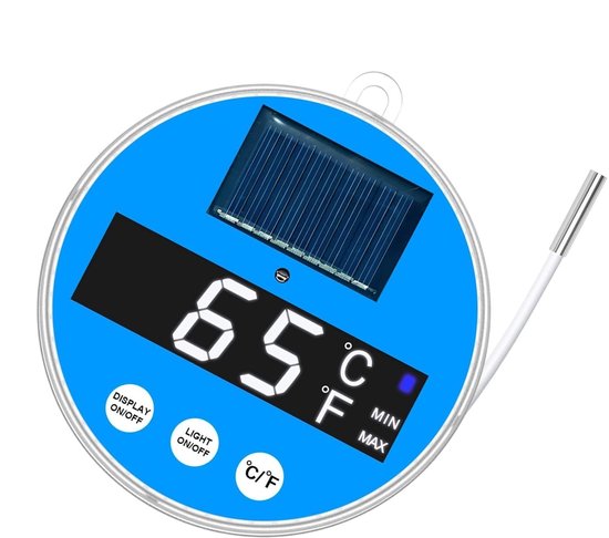 Kabelloser, Schwimmender Solar Pooltemperatursensor Wassertemperaturmesser Für Whirlpool, Zuhause, Außenbereich, Garten, Hotel, Spa, Kaltwasserbe