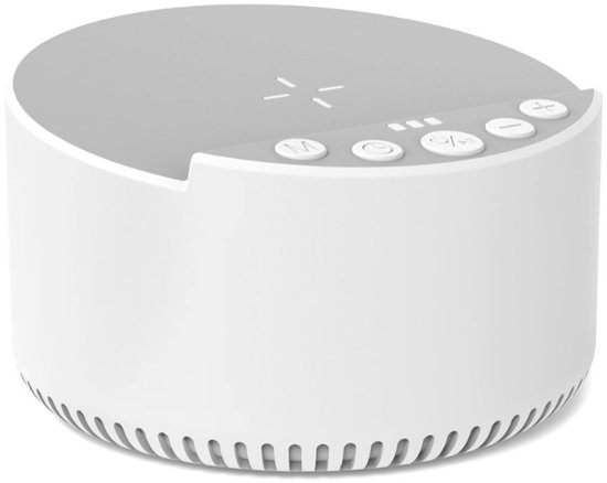 Geräuschmaschine Mit Kabellosem Ladegerät Und Bluetooth Lautsprecher Einschlafhilfe Mit Weißem Rauschen Und Speicherfunktion, 6 Beruhigenden Klän