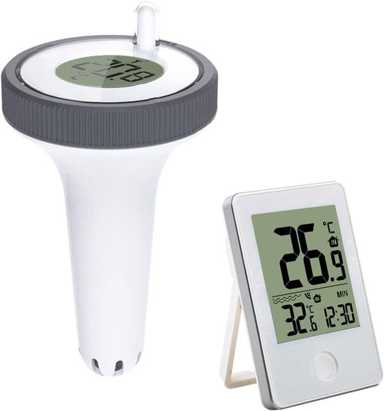 Poolthermometer, Kabelloses Poolthermometer, Schwimmendes Digitalthermometer Mit Lcd Empfänger, Reichweite Bis Zu 60 M, Schwimmendes Thermometer