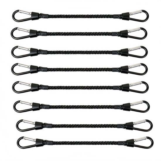 Gummiseile Mit Haken 8 Stück 35 Cm Uv Und Witterungsbeständig Elastisches Seil Mit Karabiner Fahrradgurt Gummiseile Gurte Gepäckgurte Für Zelte,