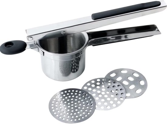 Kartoffelstampfer Kartoffelstampfer Aus Edelstahl Küchenstampfer Dampfgarer Für Obst Und Gemüse, Zerkleinerer, Filterpresse Manueller Entsafter 3