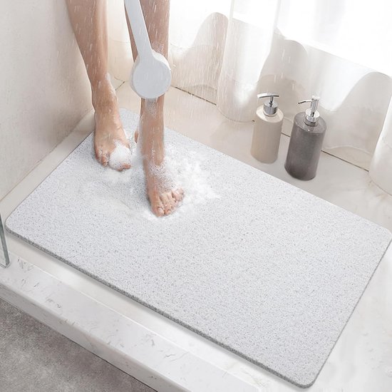 Rutschfeste Duschmatte Rutschfeste Badematte Mit Abfluss Rutschfeste, Wasserdurchlässige Matte Weiche Pvc Badematte Aus Luffa Schnelltrocknend Gr