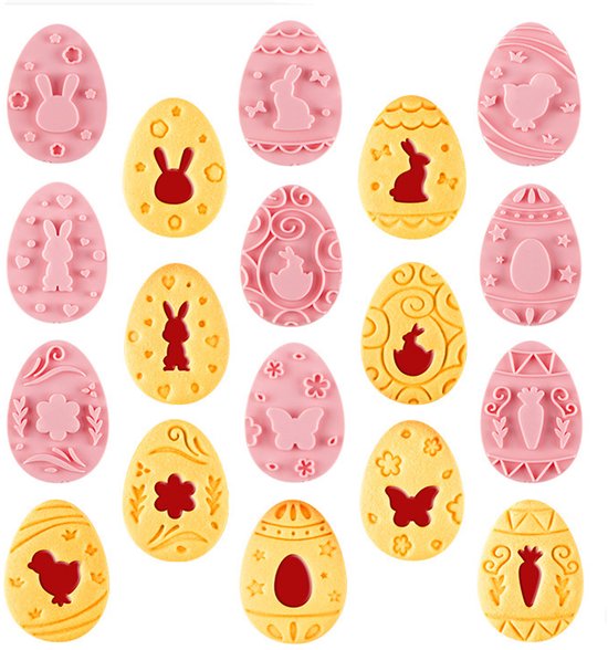 9 Teiliges Osterkeks Set Diy Backset Rosa Pp Material Einfache Anwendung Für Osterdesserts Und Dekoration