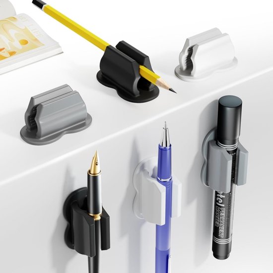 6er Pack Stifthalter Stifthalter Mit Selbstklebender Rückseite Für Wände Und Tische Markerhalter Stifthalter Mit Klemmbrett Unterrichtsmaterialie
