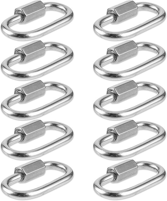 Set Mit 10 Kleinen Karabinerhaken Aus Robustem Edelstahl, Für Camping, Wandern Und Hängematten