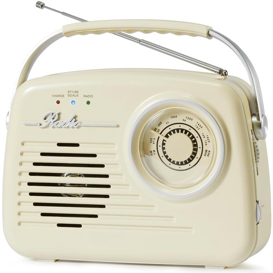 Kofferradio Von 1965, Netz Oder Batteriebetrieben, Beige