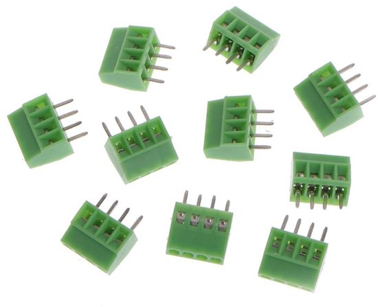 10 Stück 2 Pin /10 Pin Schrauben Für Klemmenblockverbinder Mit 2,54 Mm Stapelabstand 4 Poliges Anschlussmaterial