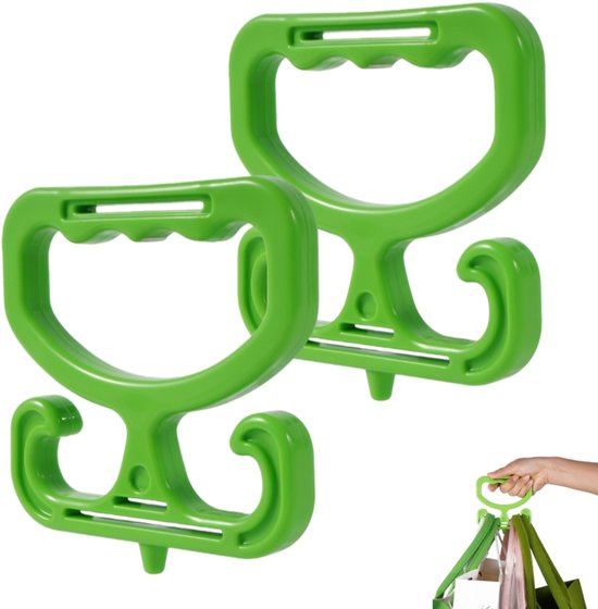 2 Stück Einkaufstaschenträger Plastiktütenträger Für Lebensmittel, Eimer Grün 11 × 11 Cm