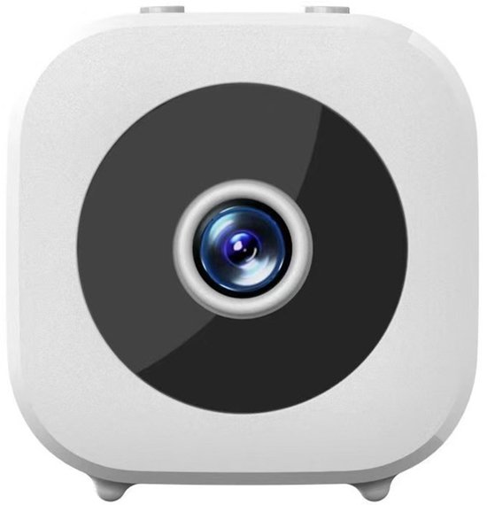 Kamera Mini Spionagekamera Kabellos (wlan) Heimüberwachungskamera 1080p Hd Für Kleine Räume Mit Nachtsicht, Für Den Innen Und Außenbereich, Weiß