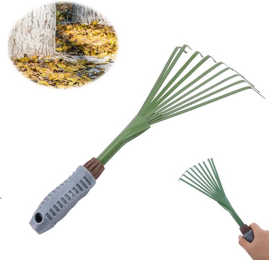 Handhacke Kleiner Handrechen Gartenrechen Handrechen Mit 9 Zinken Kleiner Gartenrechen Mit Rutschfestem Griff Verstärkter Laubrechen Zum Jäten Vo