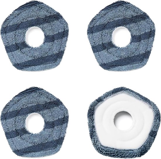 4 Wischmopp Pads Passend Für Die Saugroboter Eufy X10 Pro Omni Und Eufy X9 Pro Waschbare Und Wiederverwendbare Weiche Ersatz Wischmopp Pads