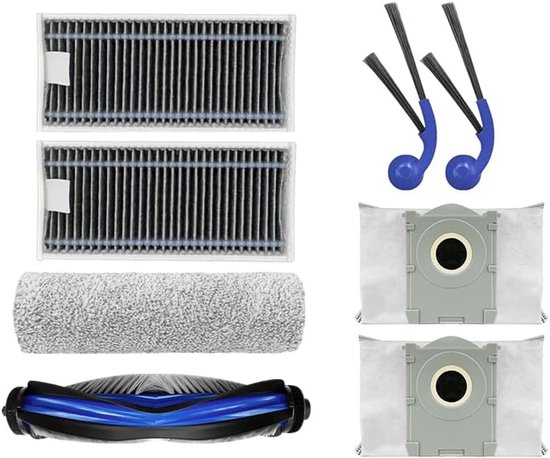 Für Das 8 Teilige Set Mit Seitenbürste, Filter, Staubbeutel Und Stoffwalzenbürste Zubehör Für Den Ecovacs T80 Staubsauger