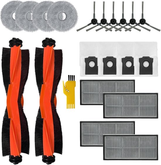 Passend Für Den Dreame L10s Pro Ultra Heat X30 Ultra Saugroboter: 20 Ersatzteile (2 Hauptbürsten, 4 Filter, 6 Seitenbürsten, 4 Wischmopps, 4 Stau