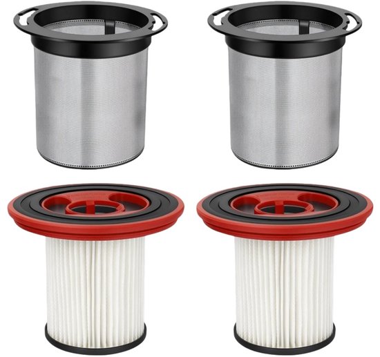 Ersatzfilter 2+2 Stück Passend Für Bosch Unlimited Series 7 Akku Staubsauger Bks711xxl, Bbs711w, Bbs712a, Bcs711gb, Bks711mall Hepa Filter Waschb