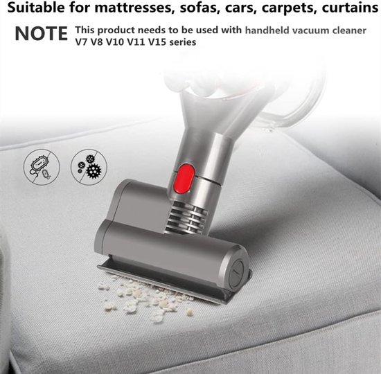Für Dyson V7 V8 V10 V11 V15 Ersatzteile, Mini Elektrowerkzeug Motorkopfbürste, Matratzenbürste Für Betten, Sofas, Autos, Teppiche Und Vorhänge (h