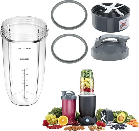 Passend Für Nutribullet Mixer: Becher Und Klingen Ersatzset (5 Teilig) Kompatibel Mit Nutribullet 600 W Und 900 W Mixern Mixerzubehör Mixer Ersat
