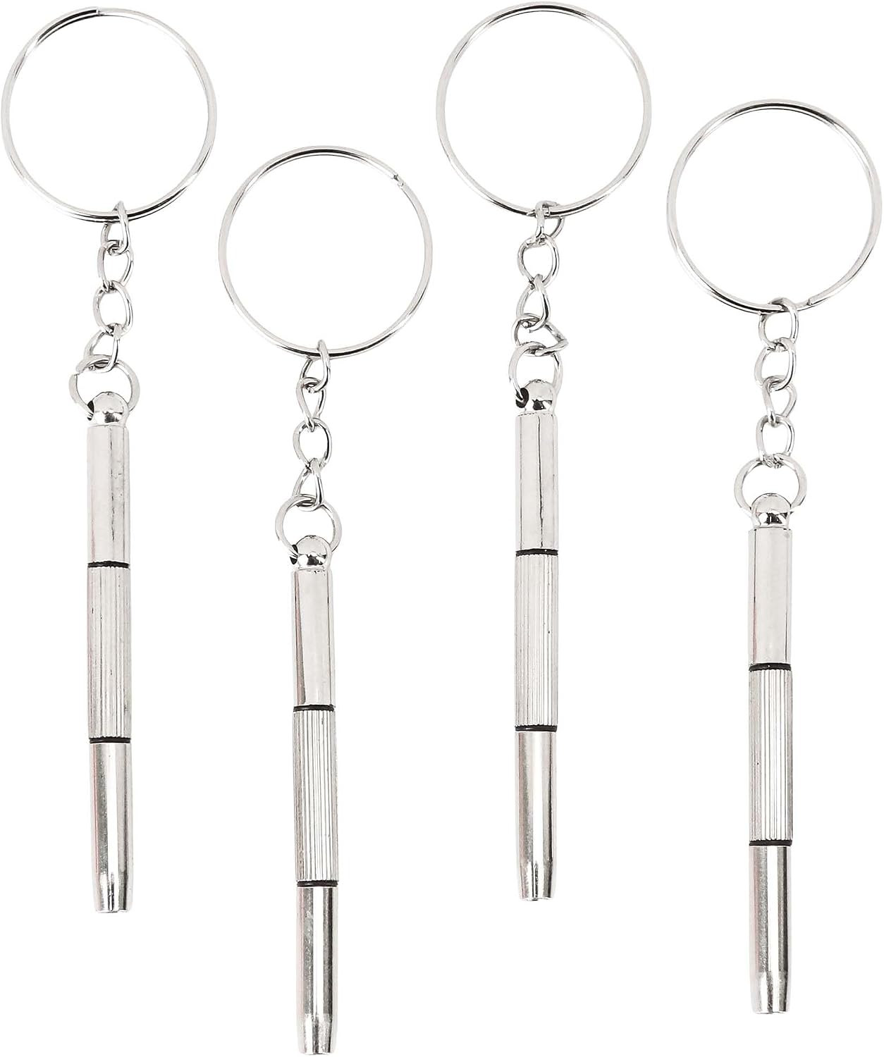 4 Teiliges Mini Präzisionsschraubendreher Set Für Brillen 3 In 1 Sonnenbrillen Reparaturset Mit Schlüsselanhänger Für Brillen, Gestelle, Uhren, B