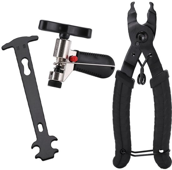 3 Teiliges Komplettset Zur Reparatur Von Fahrradketten Kettenschlosszange, Kettennieter Und Kettenprüfer Fahrradketten