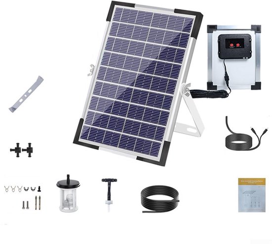 Automatisches, Solarbetriebenes Tropfbewässerungssystem Mit Zeitschaltuhr Und 30 Tropfern, Für Gärten, Verstellbares Abs Pflanzenset (blau).