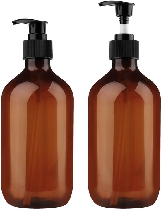 Seifenspender Nachfüllbar Pp5 Kunststoff, Braun, Mit Pumpe Für Küche Und Bad 500 Ml Braun 2 Stück
