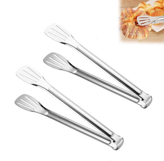 2 Teilige Küchenzange Kochzange Grillzange Edelstahlzange Fleischzange Speisezange Buffetzange Rutschfest Leicht Zu Reinigen Hitzebeständig 24 Cm