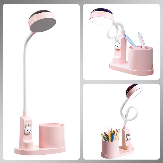 Led Schreibtischlampe Kinderschreibtischlampe Schreibtischlampe Fürs Kinderzimmer Dimmbare Led Schreibtischlampe Mit Stifthalter Integrierte Ster