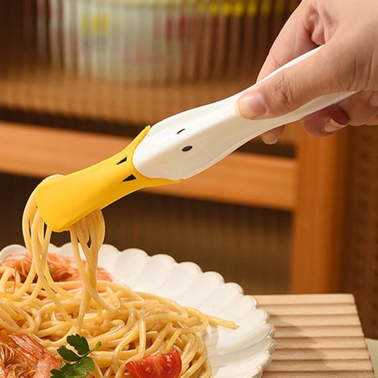 Silikon Kochzange Hitzebeständig, Langlebig, Rutschfester Griff Mit Edelstahlkopf Vielseitiger Fleischwender Zum Braten, Grillen, Für Die Küche,