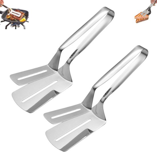 2 Stück Grillzange Aus Edelstahl Grillzange Silber Kochzange Aus Edelstahl Steakzange Aus Edelstahl Grillzange Grill Und Fischzange Zum Wenden Vo