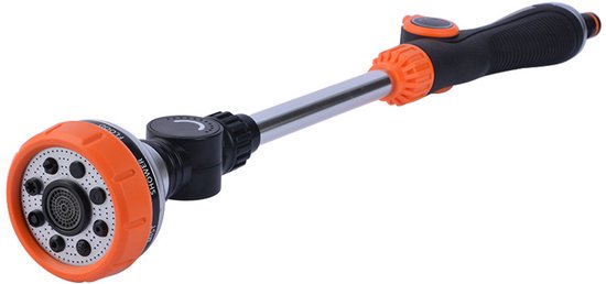 Gartenschlauch Sprühkopf Robuste Metall Gartenbrause Länge 47 Cm 8 Einstellbare Sprühmuster Daumenbedienbarer, Geformter Griff Leicht Und Komfort