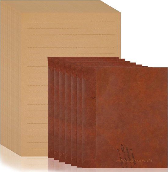 Set Mit 60 Vintage Briefumschlägen, Darunter 20 Rotbraune Umschläge Für Liebesbriefe