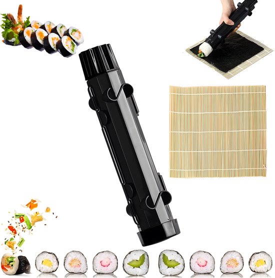 Sushi Set Sushi Roller Sushi Bazooka Sushi Zubereiten Sushi Formen Geschenkidee Schwarz
