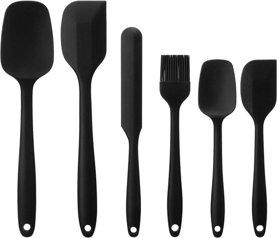 Silikonspatel Set, 6 Teilig Silikonspatel, Löffel, Pinsel, Schaber Grillen Hitzebeständig Spülmaschinenfest Bpa Frei Küchenutensilien Kochen Und