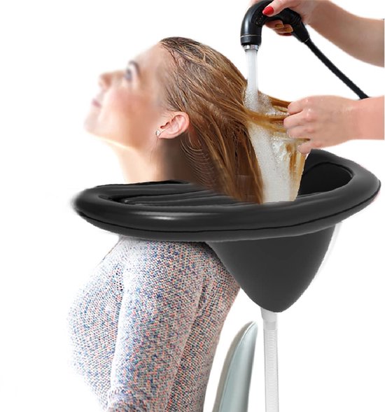 Tragbares Waschbecken Faltbare Shampoo Ablage Pvc Aufblasbares Shampoo Kissen Mit Ablaufschlauch, Luftpumpe Und Reparaturflicken Für Zuhause, Kra