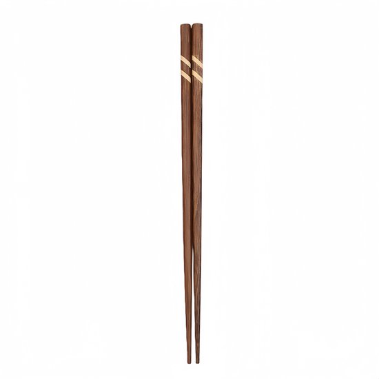 5 Paar Essstäbchen Steckstäbchen Für Zuhause, Hotel, Restaurant Etc. Wengeholz Mit Diagonalen Streifen 22,5 Cm Naturholzfarbe