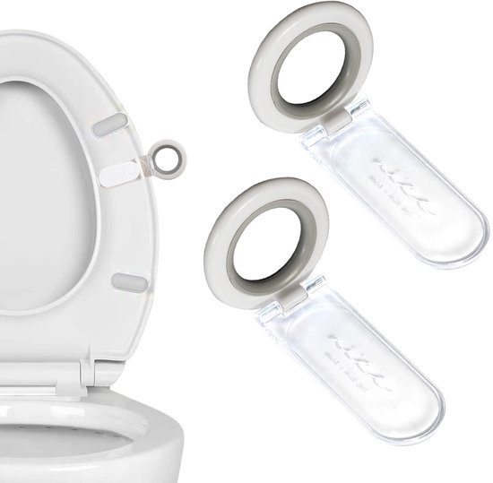 Wc Deckellift Verhindert Das Berühren Des Wc Sitzgriffs Praktischer Und Hygienischer Für Ihr Badezimmer 2 Teiliges Set Weiß
