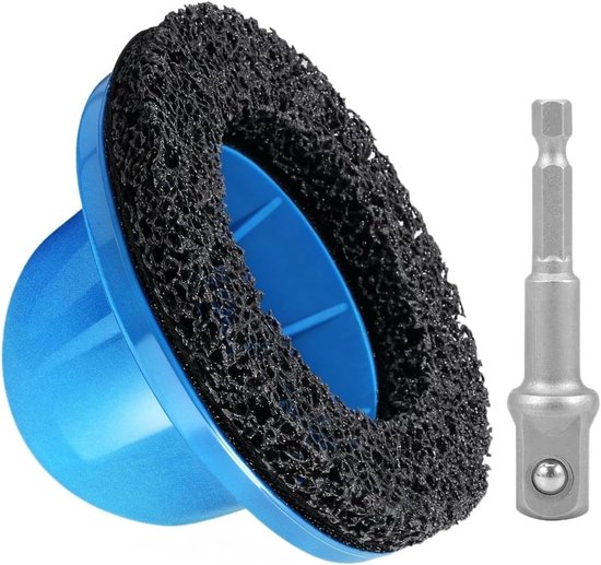 Radnabenschleifer 15 Cm Mit 1/2" Vierkantantrieb Professionelle Radnabenbürste Rostentferner Für Schlagschrauber Und Bohrmaschine Blau