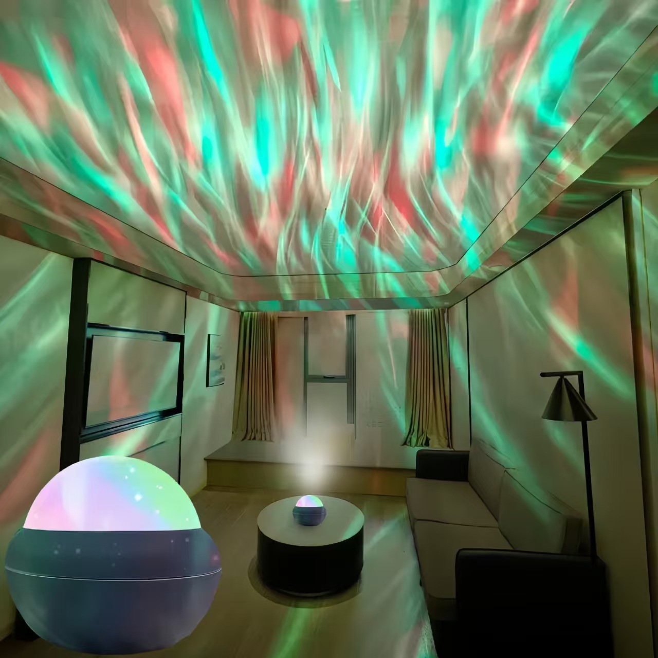 Sternenhimmel-projektorlampe Mit Wasserwellen Für Die Decke, Dynamisches Aurora-nachtlicht Für Mädchenzimmer, Sternenhimmel-projektorlampe