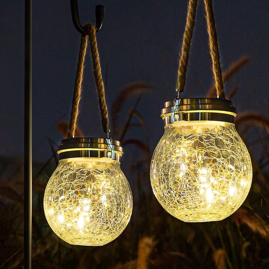 2 Wasserdichte Hängeleuchten Für Den Garten 30 Leds Größe L Für Die Außendekoration