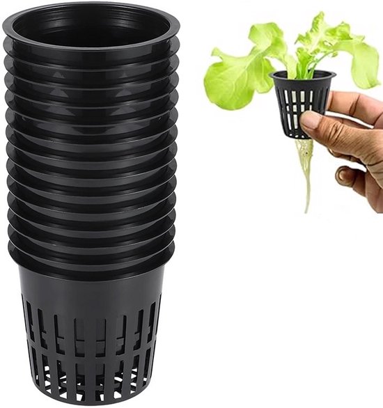 Pflanztopf Set 10 Stück Hydroponik Netztöpfe 6,5 X 5,5 X 8,3 Cm Anzuchtschale Pflanztöpfe Für Hydrokultur Kunststoff Mit Abflusslöchern Für Den A