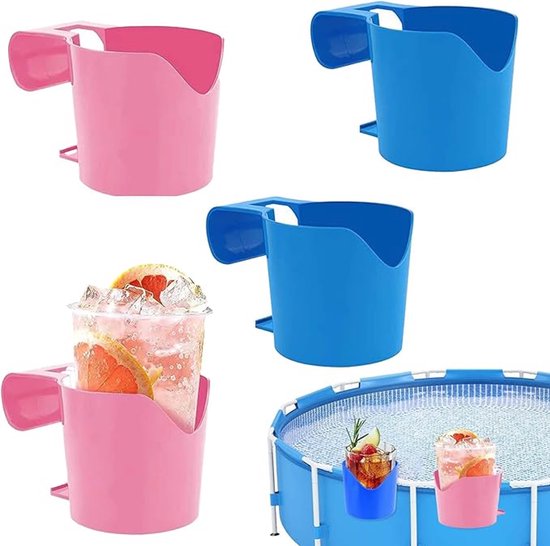 Getränkehalter Für Den Pool 4 Stück Becherhalter Getränkehalter Poolzubehör 13,5 X 10 X 8,5 Cm Wasserbecher Hängehalterung Zur Aufbewahrung Von G